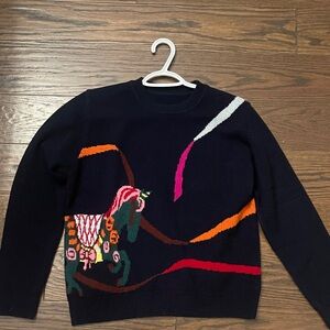 Colorful Graphic Sweater，100% Wood